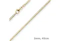 Produktbild: Schmuck Krone Goldkette 2mm Panzerkette weit aus 585 Gelbgold 45cm, Gold 585
