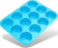 Produktbild: Silikon Muffinform für 12 Muffins Muffinblech antihaftbeschichtet Cupcakes Br...