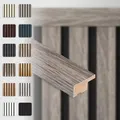 Produktbild: HEXIM Abschlussleiste 137,5x2,7cm passend für unsere Akustikpaneele - flexible Lamellenwand Holz MDF Wandpanelee Lamellenverkleidung Wandverkleidung (1 Abschlussleiste Vintage Oak - APAH07)