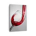 Produktbild: Wandbilder 70x100cm Leinwandbild Trinken glas wein Groß Bilder Art Wanddeko