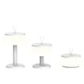 Produktbild: Drahtlose Tischlampe - Samos 3-in-1 - Weiß - Tischleuchte für Innen und Außen - Wiederaufladbar - LED - Touch - Dimmbar