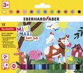 Produktbild: 12 EBERHARD FABER Buntstift 3in1 Jumbo MINI MAXI, 12er Etui