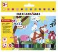 Produktbild: Eberhard Faber 518912 - Jumbo Buntstifte 3in1 mit Wachsmalstift, Aquarellstift u