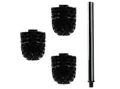 Produktbild: Daloual WC-Reinigungsbürste Ersatzbürstenköpfe Ø 6,5 cm inklusive Edelstahlgriff, Badezimmer, Gäste-WC, (Vorteils-Set, 4-tlg), Auswechselbarer Bürstenkopf, hochwertige Borsten, rostfrei, Edelstahl