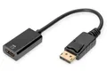 Produktbild: DIGITUS DisplayPort Grafik Adapter, DP zu HDMI Typ A, 4K Ultra HD 60Hz, 4096 x 2160 Pixel, Schwarz