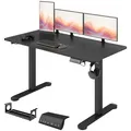 Produktbild: Höhenverstellbarer Schreibtisch 140 x 70cm Elektrisch Computertisch mit Haken