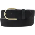 Produktbild: BELTINGER Ledergürtel Damen-Gürtel aus Veloursleder 4 cm - Velour-Gürtel für Damen 40mm - Wi (1-St) schwarz 85 cm (Gesamtlänge 100 cm)