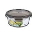Produktbild: LocknLock OVEN GLASS Frischhaltedosen Glas mit Deckel | 950 ml Rund, Ø180 x 82 mm | Kühlschrank, Gefriertruhe & Spülmaschine | Borosilikat-Glas bis 400°C ofenfest | Mikrowellengeschirr mit Deckel