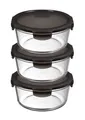 Produktbild: LocknLock: 3x Boroseal rund 950ml grauer Deckel (LLG861G/3)