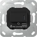 Produktbild: Gira USB-Spannungsversorgung Typ C Einsatz sw 236300