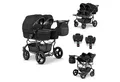 Produktbild: BabyMerc Zwillingswagen Twin Star 5 in 1 inkl. Sportsitze, Autositze und Isos in 16 Farben