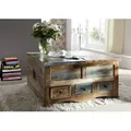 Produktbild: Couchtisch Altholz 100x100x50 mehrfarbig lackiert NATURE OF SPIRIT #62