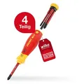 Produktbild: Wiha Schraubendreher-Set PocketMax electric SL/PH/PlusMinus/PZ 45296 4-tlg.