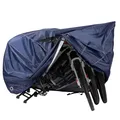 Produktbild: Navaris Fahrradabdeckung XXL Navy - Wetterfeste Fahrradgarage - 210D Polyester mit PU-Beschichtung - Fahrradschutzhülle - Fahrradgarage wetterfest für 3 Fahrräder