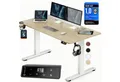 Produktbild: Casaria Schreibtisch Elektrisch höhenverstellbar Memory-Funktion Sitz-/Steherinnerung, Höhenverstellbar elektrisch mit Wireless Charger 120 / 140 / 160 cm