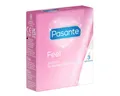 Produktbild: Pasante Kondome Feel (Sensitive) gefühlsechte Kondome Packung mit, 3 St., Kondome für empfindsame Liebhaber, extra dünn und feucht, für intensives Empfinden