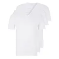 Produktbild: BOSS Herren Classic T-Shirts Kurzarm Shirts Pure Cotton V-Neck 3er Pack, Farbe:Weiß, Artikel:-100 White, Größe:M