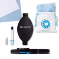 Produktbild: Lens-Aid Kamera Reinigungsset 3in1 – Power Blasebalg mit 2 Düsen, Lens-Pen und 5 Mikrofasertüchern – Für Sensorreinigung, Objektiv, Kamera, Display, Filter, Optik – Ideal für Fotozubehör & Technik