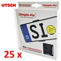 Produktbild: 25 x Simple Fix schwarz Rahmenloser Universal Kennzeichenhalter komplett Set