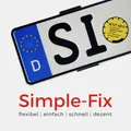 Produktbild: SIMPLE FIX 2.0  Rahmenlose Kfz Nummernschildhalter 2 Kennzeichenhalter Set