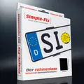 Produktbild: 2 x SIMPLE FIX 2.0 | Kennzeichenhalter | Rahmenlose Nummernschildhalter | Set