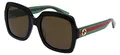 Produktbild: GUCCI Womens GG0036SN Sunglasses, Black-Green-Brown, 54