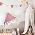 Produktbild: LILIMAUS Wimpelkette Stoff [in 12 Farben] Wimpelkette Kinderzimmer - 100% Baumwolle Handmade Girlande Stoff - Wimpelkette Musselin - Hausbett Deko Mädchen & Jungen - Girlande für Babyzimmer