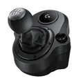 Produktbild: Logitech G Driving Force Schalthebel, 6 Gänge mit H-Schema, Schaltknauf aus Echtleder & Stahl, Integrierte Befestigungsklammern, Kompatibel mit Driving Force Rennlenkrädern G29, G920 & G923 - Schwarz