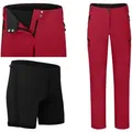 Produktbild: Bergson Fahrradhose VINA Damen 2in1 Radhose (mit gepolsterter Innenhose), robust, elastisch, N rot normal | 40