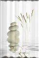 Produktbild: Ekershop Digitaldruck Qualität Textil Duschvorhang Wannenvorhang Wellness Stone 180x200cm inkl. Ringe
