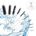 Produktbild: Vicloon Reinigungsbürsten, 10 Stück Flasche Reinigungsbürsten Milchschlauchbürste Nylon Schlauchbürste Set für Reagenzgläser Reinigen Teekanne Düse Trinken Strohhalme(Schwarz)