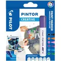 Produktbild: Pilot Filzstifte PINTOR Creative Set, Strichbreite 1,4mm, im Etui, 6 Stück