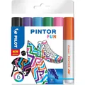 Produktbild: PILOT PINTOR FUN Kreativmarker farbsortiert 4,0 - 12,0 mm, 6 St.