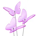 Produktbild: SUNPLAY Sonnenfänger Ø10cm 3er-Set Suncatcher Gartenstecker Schmetterlinge Lila