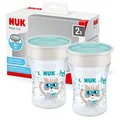 Produktbild: NUK Magic Cup Trinklernbecher | 8+ Monate | 230 ml | auslaufsicherer 360°-Trinkrand | BPA-frei | grau | 2 Stück
