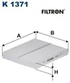 Produktbild: FILTRON K1371 Filter für Innenraumluft Innenraumfilter Filter Innenraum