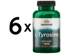Produktbild: 6 x Swanson L-Tyrosine, 500mg - 100 caps (183,17 EUR/kg)