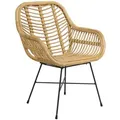 Produktbild: Beliani Rattanstuhl, Beige, Metall, 1-Sitzer, 64x89x51 cm, Esszimmer, Stühle, Esszimmerstühle, Armlehnenstühle