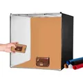 Produktbild: Lichtbox für Fotostudios, 81,3 x 81,3 cm, 5600 k, professionelles Foto-Shooting-Zelt-Set mit 210 LED-Leuchten, 5 Hintergründen, Netzteil, weichem
