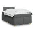 Produktbild: vidaXL Boxspringbett, Boxspringbett mit Matratze Dunkelgrau 120x200 cm Stoff