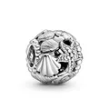 Produktbild: PANDORA Offen gearbeitetes Seestern, Muschel und Herzen Charm Silber, 11 x 11 x 9,8 mm