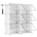 Produktbild: Songmics Schuhschrank 94 x 124 x 32 cm, farblos, weiß