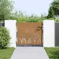 Produktbild: vidaXL Gartentor 85x100 cm Cortenstahl Gras-Design