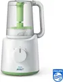 Produktbild: Philips Avent 2-in-1 Babynahrungszubereiter, Dampfgarer, Dampfgaren und Mixen, 800 ml Kapazität, inklusive Rezeptbuch, weiß (Modell SCF870/20) 2-in-1 Nahrungszubereiter