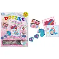 Produktbild: DIAMOND DOTZ DTZ10.001 - Original Diamond Painting Dotzies Set mit 6 Motiven: 2 Bilder 15x15cm, 2 Armbänder, 2 Aufkleber / Sticker, DIY Diamant Komplettset für Kinder ab 8 Jahren, Extra funkelnd, Rosa