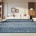 Produktbild: SAFAVIEH Boho Teppich für Wohnzimmer, Esszimmer, Schlafzimmer - Tulum Collection, Kurzer Flor, Marine und Elfenbein, 183 X 274 cm