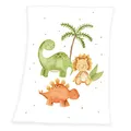 Produktbild: Herding Dinos Microfaserflausch-Decke, 75x100 cm, 100% Polyester