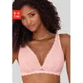 Produktbild: Bralette-BH VIVANCE, Damen, Gr. 85, Cup D, rosa (rosé), Spitze, Obermaterial: 92% Polyamid, 8% Elasthan, BHs, ohne Bügel im High-Apex-Design, sexy Dessous