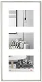 Produktbild: walther design Bilderrahmen silber 3x 10x15 cm Galerie mit Passepartout, Galeria Kunststoffrahmen KS315S