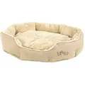 Produktbild: Dehner Tierbett Sammy, oval, beige, versch. Größen, hochwertiges Hundebett/Katzenbett, mit herausnehmbarem Liegekissen beige 90 cm